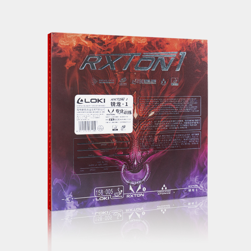 Loki Rxton 1 Max table tennis rubber topsheet surface and high-density sponge structure