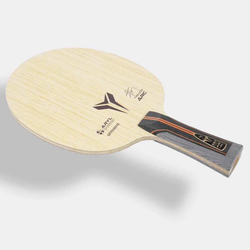Loki Yuan Licen ARC offensive aramid carbon table tennis blade front face with flared handle